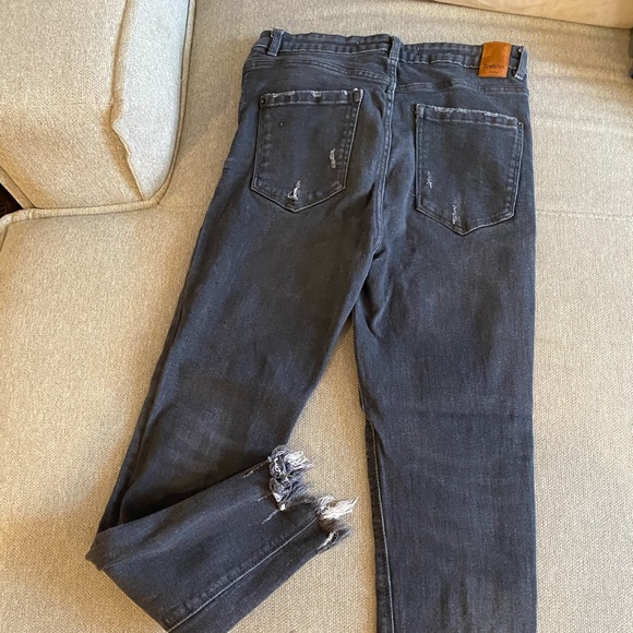 ZARA - trendy black jeans. High rise, straight leg - Picture 5 of 6